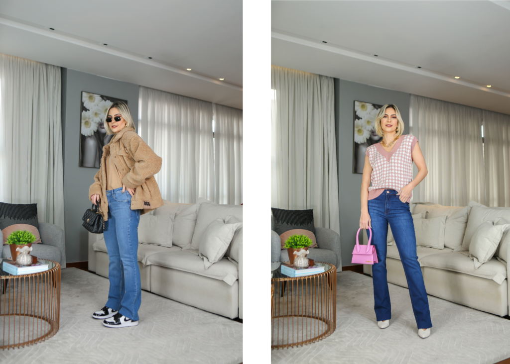 Boot cut em diferentes estilos.