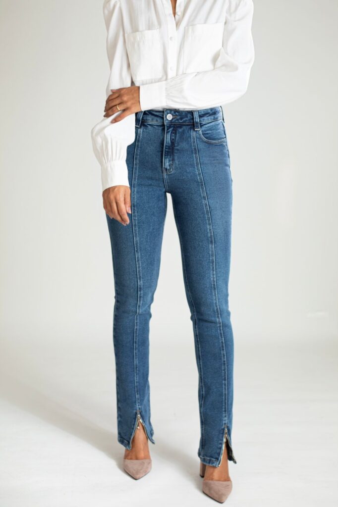 Calça jeans reta