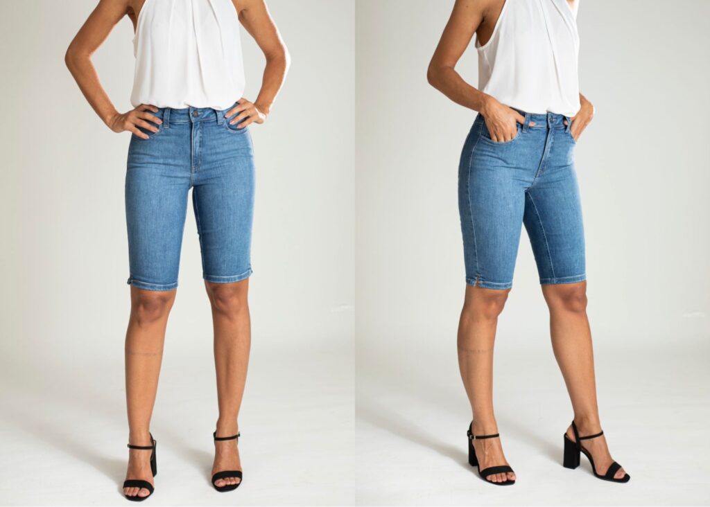 bermuda jeans mães