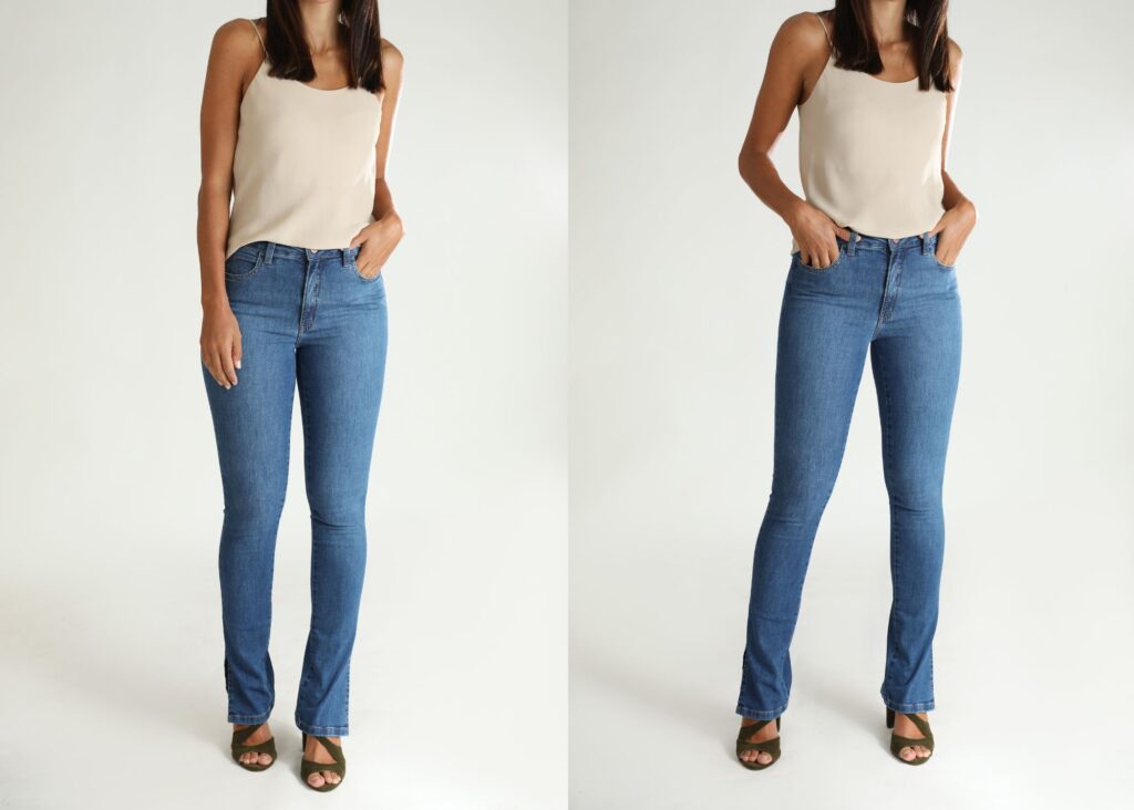 jeans para mães reta